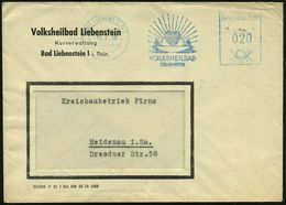 KURORTE / HEILQUELLEN : BAD LIEBENSTEIN/ VOLKSHEILBAD 1956 (16.7.) Blauer AFS = DDR-Dienstfarbe = Herz Vor Aufgehender S - Medizin