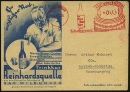 KURORTE / HEILQUELLEN : BAD WILDUNGEN/ Sprudelbäder../ Heilquellenversand Reinhardsquelle GmbH 1938 (24.6.) AFS  = Heilq - Medizin