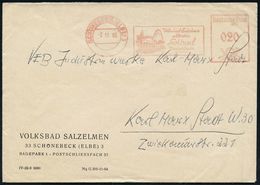 KURORTE / HEILQUELLEN : SCHÖNEBECK (ELBE) 3/ Volksbad SalzelmenÄltestes/ Solbad/ Deutschlands 1965 (2.11.) AFS = Kurhaus - Medicine