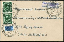 KURORTE / HEILQUELLEN : (22a) SOBERNHEIM/ FELKE-BAD/ LEHM-WASSER-DIÄT-KUREN 1952 (24.5.) HWSt = Kopfbild Emanuel Felke ( - Médecine