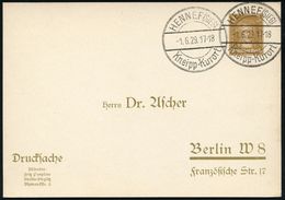 SEBASTIAN KNEIPP / KNEIPP-KURORTE : HENNEF (SIEG)/ Kneipp-Kurort 1929 (1.6.) HWSt Klar Auf PP 3 Pf. Goethe (Paeplow-Asch - Médecine