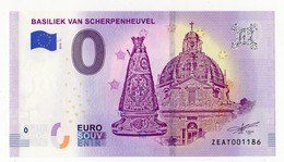 2018-1 BILLET TOURISTIQUE BELGIQUE 0 EURO SOUVENIR N°ZEAT001186 BASILIEK VAN SCHERPENHEUVEL - Private Proofs / Unofficial