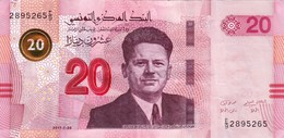 TUNISIA 20 DINARS 2017 P-97 VF-EXF  "free Shipping Via Regular Air Mail (buyer Risk)" - Tunisie