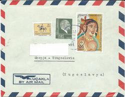 Turkey Lettre/Letter Via Macedonia Yugoslavia 1973.nice Stamps - Brieven En Documenten