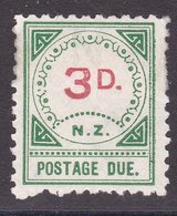 NEW ZEALAND 1899 3d POSTAGE DUE FLAT TOP 3 ERROR - Timbres-taxe