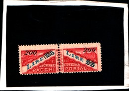 92334) SAN MARINO-200 L. Su 25 L.-Due Sezioni, Soprastampati - Pacchi Postali - 1948-MNH** - Pacchi Postali