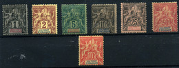 Anjouan Nº 1/2, 4/5, 8, 11. Año 1892/907 - Neufs