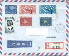 Norway Tonsberg R - Lettre/Letter Via Macedonia Yugoslavia 1970.nice Mix Europa Stamps 1960/62/63 And 1964 - Lettres & Documents