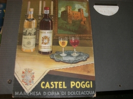 CARTELLO PUBBLICITARIO ILLUSTRATO CASTEL POGGI MARCHESA D'ORIA DI DOLCEACQUA - Schilder