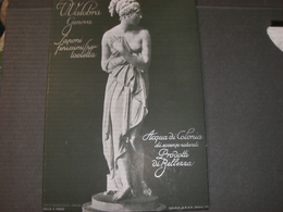 TARGA IN CARTONE PUBBLICITARIA1934 DITTA V.VALOMBRA GENOVA - Targhe Di Cartone