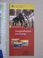 Z.06 FOSSILI DEPLIANT - GERMANY FOSSIL DES JAHRES - 2013 GOMPHOTHERIUM VON GWENG - Fossiles
