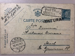 România 1941 PĂSTRAȚI SECRETELE ȚĂRII  CENZURAT - World War 2 Letters