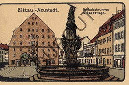 Carte Postale  - ZITTAU Herkulesbrunnen U. Stadtwage (G251) - Zittau