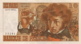 France 10 Francs, P-150g (6.11.1975) - Very Fine - Fayette 63.14 - 10 F 1972-1978 ''Berlioz''