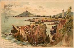 -ref C179- Illustrateurs - Illustrateur Lessieux - La Corniche De L Esterel - - Lessieux