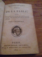 Dictionnaire Abrégé De La Fable CHOMPRE Adrien Egron 1817 - Dictionaries