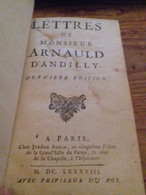 Lettres De Monsieur Arnaud D'andilly Jerôme Bobin 1688 - Antes De 18avo Siglo