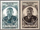 Détail De La Série - Gouverneur - Général Félix Eboué ** Afrique Occidentale N° 2 Et 3 - 1945 Gouverneur-Général Félix Éboué