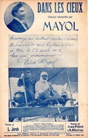 AVIATION - EN HOMMAGE A L'AVIATEUR OLIVERES PAR MAYOL - CHANSON DANS LES CIEUX  - 1912 - TB ETAT - - Sonstige