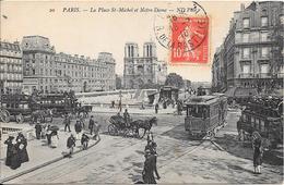 PARIS - La Place St Michel Et Notre Dame - Plazas