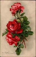 ! 1921  Ansichtskarte Künstlerkarte Sign. C. Klein, Catharina Klein, Rosen, Roses - Klein, Catharina