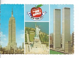 NEW YORK CITY /  3 Vues : Empire,S.B., Stat.  Liberty, W.T. Center  /CPSM GF N° 106 Dentelée NEUVE /TTBE / - Panoramic Views