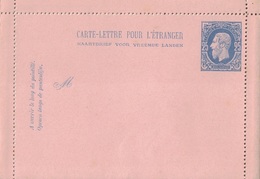 BELGIQUE - CARTE LETTRE NEUVE POUR L'ETRANGER - 25c BLEU. - Carte-Lettere