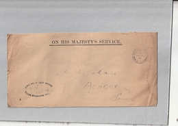 Enveloppe WW1, ON HIS MAJESTY'S SERVICE, Cachet ARMY POSTE 23/0819, British Army. - 1914-18