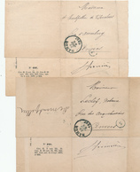 30/757 -- 2 X Document Ministère Des Finances En FRANCHISE NAMUR 1887 Vers ANVERS - Zonder Portkosten