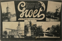 Groet Uit Ik Denk Rotterdam //uitgave P. F. Vd Ende Gelopen  (oa Molen) 1905 - Rotterdam