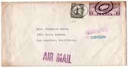 (R101) SCOTT C 12 - WINGED GLOBE - 566 - AIR MAIL - BOSTON REGISTERED - FEB 1931 - LOS ANGELES. - 1c. 1918-1940 Covers