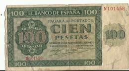 BILLET100....CIEN PESETAS BURGOS 1936 MADRID 1979 - 100 Peseten