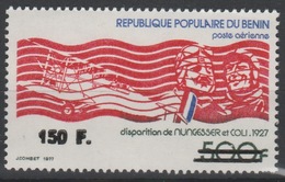 Bénin 1995 Mi. 663 Airmail Nungesser Et Coli 1927 Avion Airplan Flugzeug Surchargé Overprint MNH** - Benin – Dahomey (1960-...)