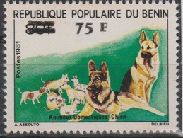 Bénin 1983 Mi. 311 Berger Allemand Rex Schäferhund Chien Hund Dog Faune Fauna Surchargé Overprint MNH** - Honden