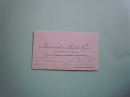 Carte De Visite Autographe MARTHE GROC Professeur De Chant - Cantanti E Musicisti