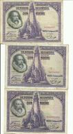 3 BILLETS 100...CIEN  PESETAS MADRID 1928 - 100 Peseten