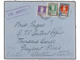 ARGENTINA. Sc.350, 353, 354. 1925. BUENOS AIRES A INGLATERRA. 25 Cts. Lila, 1 Peso Y 5 Pesos. Circulado Por Correo Aéreo - Sonstige & Ohne Zuordnung