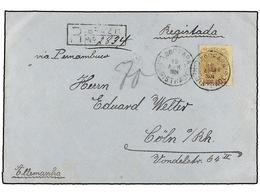 BRASIL. Sc.157. 1904. CEARA A ALEMANIA. 1000 Reis S. 700 Reis Bistre. Carta Certificada, Al Dorso Llegada. - Andere & Zonder Classificatie