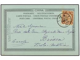 CHINA. 1900 (June 8). Postcard Of Peking Observatory Franked On Reverse With CIP 4c. Chestnut Tied By Bold Strike Of TAK - Altri & Non Classificati