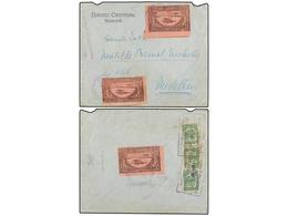 COLOMBIA. Sc.C14. 1921. BOGOTÁ A MEDELLÍN. 3 Cts. Verde (3) Y Sellos De SCADTA De 30 Cts. Negro S. Rosa (3). Defectos En - Otros & Sin Clasificación