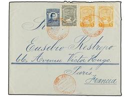 COLOMBIA. Sc.C38 (2), C41. 1923. MEDELLÍN A FRANCIA. 10 Cts. Azul Y Sellos De SCADTA De 5 Cts. Amarillo (2) Y 20 Cts. Gr - Andere & Zonder Classificatie