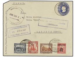 COLOMBIA. Sc.CF4. 1932. BOGOTÁ A AUSTRIA. Entero Postal De 4 Ctvos. Azul Con Franqueo Adicional De 2 Cts., 5 Cts. Y 8 Ct - Otros & Sin Clasificación