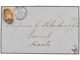 ANTILLAS DANESAS. 1874. ST. THOMAS To HAITI. Entire Letter Franked With GB. 4 D. Vermeillon (pl. 13) Tied By Duplex ST.  - Andere & Zonder Classificatie