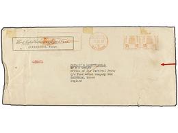 EGIPTO. 1937. ALEXANDRIA To ENGLAND. CRASH MAIL. Envelope Crashed At Phaleron Bay (Greece). Cachet DEMAGED BY SEA WATER  - Otros & Sin Clasificación