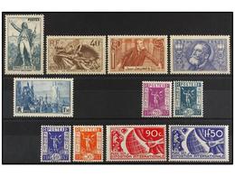 ** FRANCIA. Yv.314/15, 318/19, 322/27, 328. 1936. SERIES COMPLETAS. Muy Bonitas. Yvert.228€. - Otros & Sin Clasificación