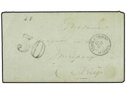 FRANCIA. 1855 (May 15). CRIMEAN WAR. Cover Sent Stampless To FRANCE Struck With ARMEE D'ORIENT-2e CORPS Datestamp In Bla - Sonstige & Ohne Zuordnung