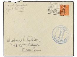 FRANCIA. 1932. ISTAMBUL A MARSELLA. 50 Cts. Naranja, Mat. Rectangular VAPURDAN/PAQUEBOT Y Circular COMPAGNIE DES MESSAGE - Sonstige & Ohne Zuordnung