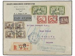 INDOCHINA. 1933. SAIGON To MARSEILLE. CRASH MAIL. Cover Crashed Into A Mountain Near Saracena (Italy) The 23rd April, A  - Andere & Zonder Classificatie