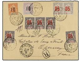 MARTINICA. 1912. FORT DE FRANCE A FRANCIA. Carta Certificada, Precioso Franqueo, Al Dorso Llegada. - Otros & Sin Clasificación