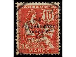 ° MARRUECOS FRANCES. Yv.41b. 1914-21. 10 Cts. SIN LA SOBRECARGA ÁRABE. MUY RARO. Cat. 600€. - Other & Unclassified
